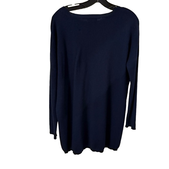 Hobbs London Women’s CASHMERE Sweater Navy Blue Pockets Sz US 8 EU 40 - Picture 2 of 11